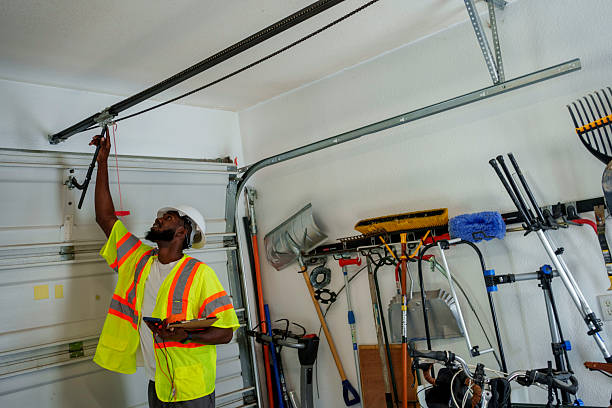 Professional Garage Door Panel Replacement technician working in Troy, TX